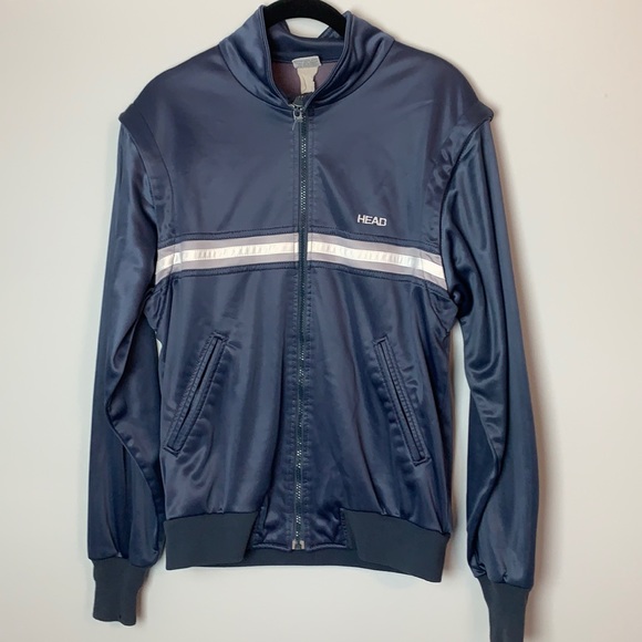 Head Jackets & Coats Vtg Head Track Jacket Navy Stripe Convertible